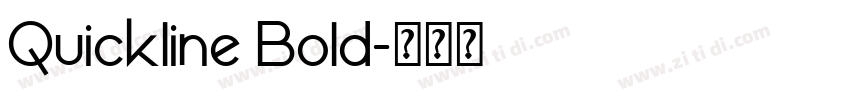 Quickline Bold字体转换
